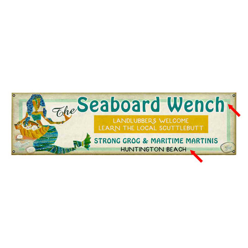 Seaboard Wench Personalized Wall Art