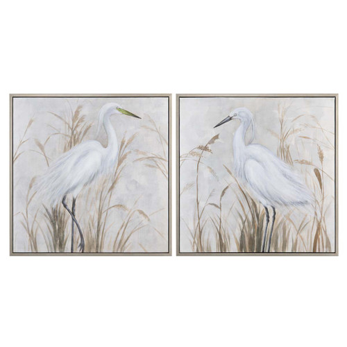 Gazing Egret Wall Art - Set of 2 - OUT OF STOCK UNTIL 06/21/2024