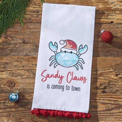 Sandy Claus Holiday Dishtowels - Set of 4