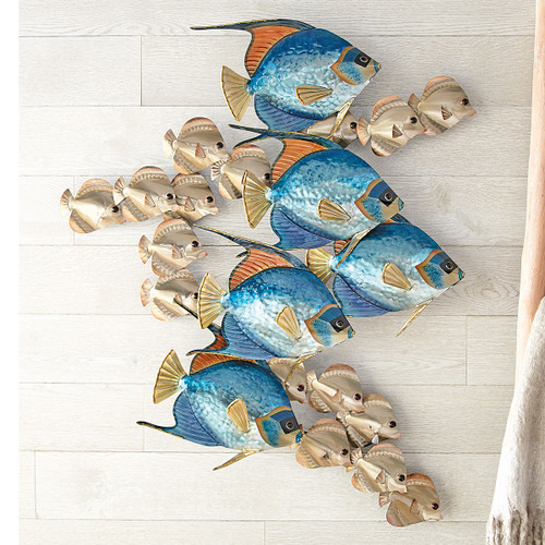 Angelfish & Tangs Metal Wall Art