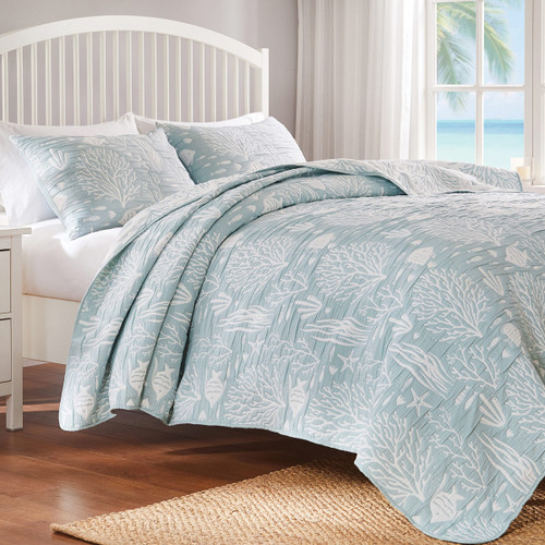 Tropical Waters Coverlet Set - Twin