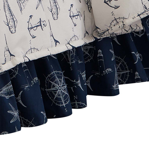 Nautical Navigator Bedskirt - Twin