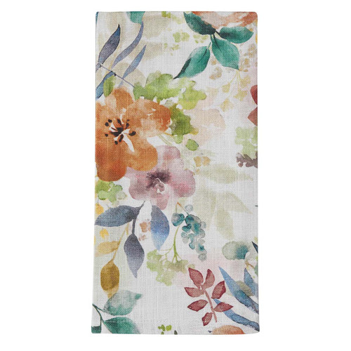 Watercolor Flowers Dishtowels - Set of 4