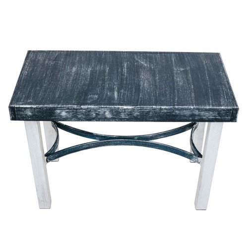 Weathered Slat-Top Bench