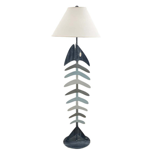 Navy Fish Bone Floor Lamp