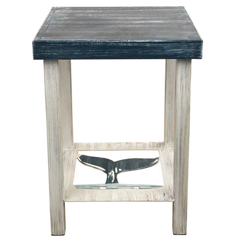 Whale Tail Square End Table - Navy