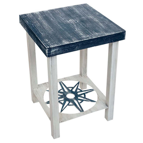 Nautical Compass Square End Table