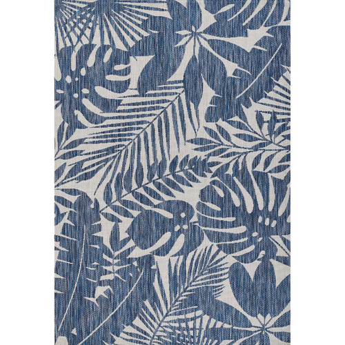 Prince Palm Blue Indoor/Outdoor Rug - 2 x 3