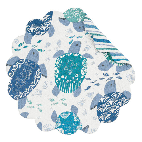 Happy Turtles Round Placemats - Set of 6