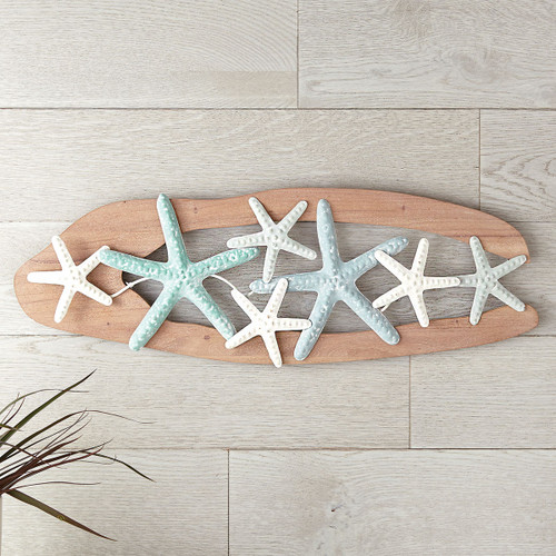 Ocean Breeze Starfish Wood Wall Art