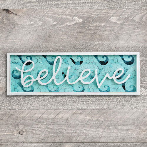 Believe Mosaic Coastal Wall Art- SALE