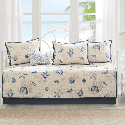 Blue Beach Six Piece Daybed Set