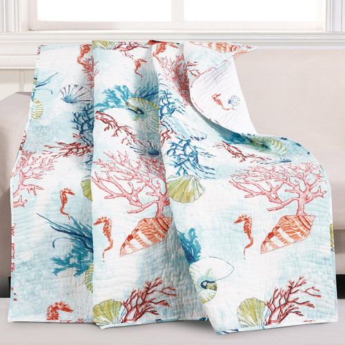 Bright Coral Reef Throw