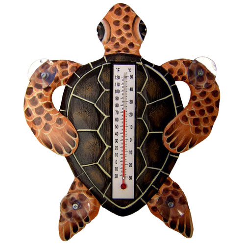 Brown Turtle Small Window Thermometer - OUT OF STOCK UNTIL 05/06/2024