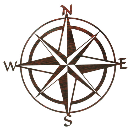 Compass Rose Metal Wall Art - Natural Fusion