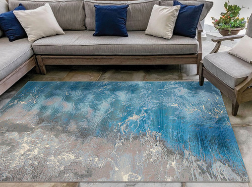 Contemporary Sea Indoor/Outdoor Rug - 3 x 5