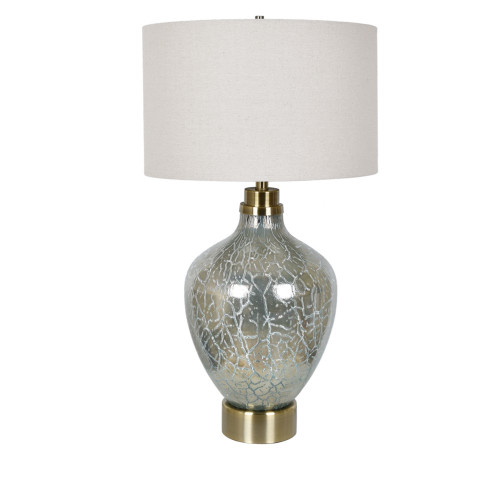 Coral Crackle Table Lamp