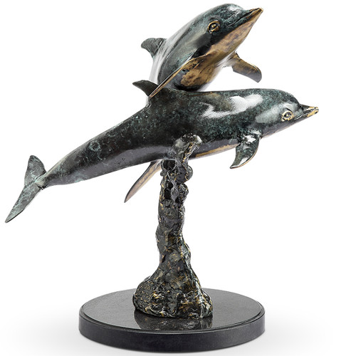 Dolphin Duo Table Statuary