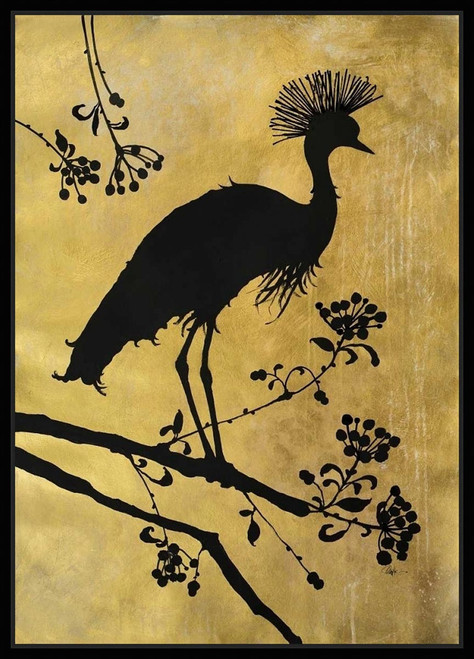 Elegant Crane Framed Canvas