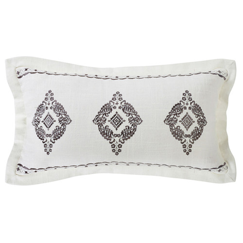 Embroidered Lace Oblong Pillow