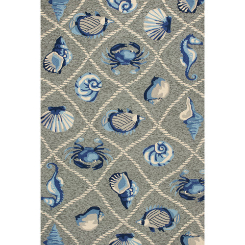 Harbor Gray Seaside Indoor/Outdoor Rug - 8 x 10