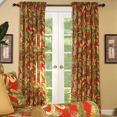 Island Paradise Lined Rod Pocket Panels - Set of 2 - OUT OF STOCK UNTIL 09/15/2025