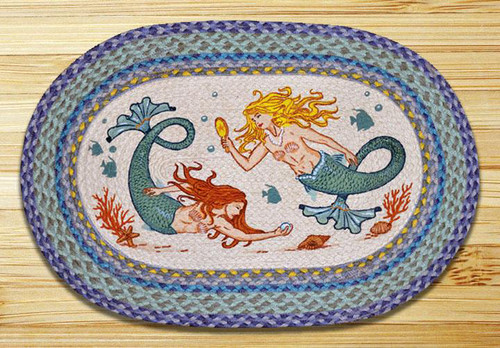 Mermaids Oval Patch Rug