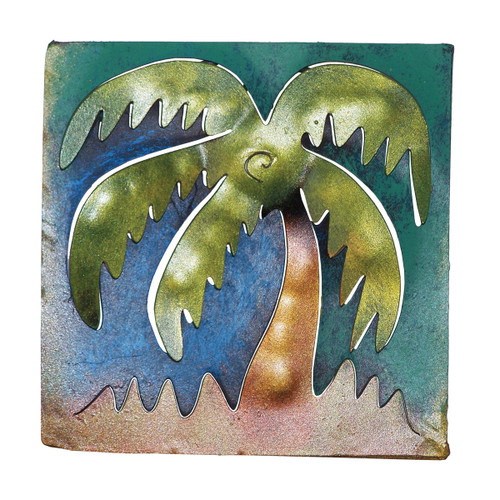 Mini Square Palm Metal Wall Art