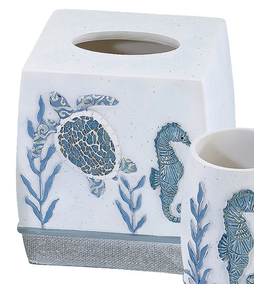 Mosaic Sea Turtle Tissue Box