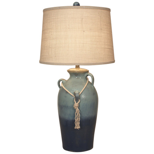 Oceanside Three-Handled Table Lamp with Rope Accent