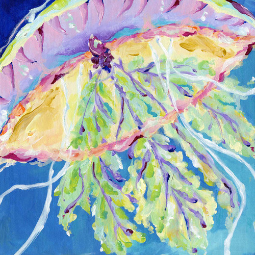 Pastel Jellyfish Canvas Art