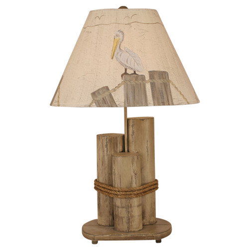 Pelican Dock Pilings Table Lamp