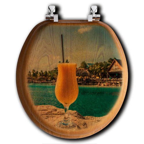 Poolside Cocktail Toilet Seat - Round