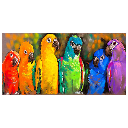 Pretty Parrots Indoor/Outdoor Canvas Art