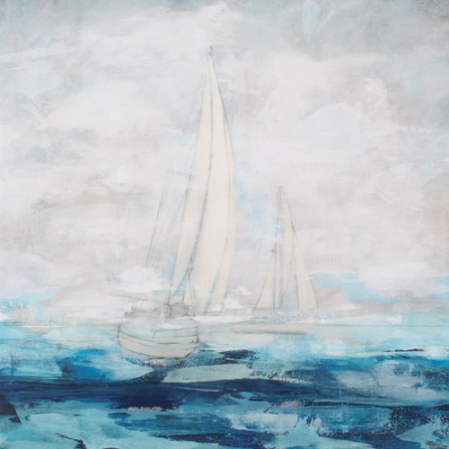 Sailboat in White Canvas Art
