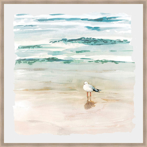 Sandy Seagull II Framed Wall Art