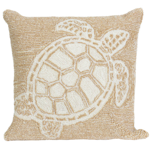 Sea Turtle Family Camel Indoor/Outdoor Pillow