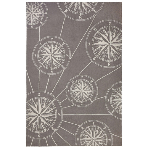 Skipper's Compass Gray Indoor/Outdoor Rug - 4 x 6 - OUT OF STOCK UNTIL 07/03/2024