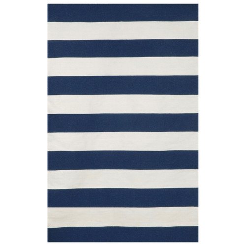 Sorrento Rugby Stripe Navy Rug - 2 x 3 - OUT OF STOCK