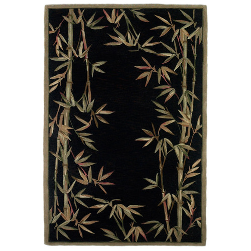 Sparta Black Bamboo Double Border Rug - 8 x 10 - OUT OF STOCK UNTIL 04/17/2024