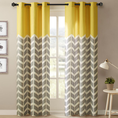 Sunny Chevron Drape Set - 84 Inch