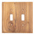 Teak Double Switch Cover