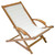Teak Sun Chair with White Sling - OUT OF STOCK UNTIL 07/12/2024