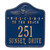Welcome to the Beach Address Plaque - Blue and Gold