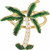 Green Palms Napkin Rings - Set of 4