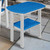 Bayside Oval End Table - Blue & White