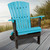 Bayside Adirondack Folding Chair - Aruba Blue & Black