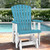 Bayside Adirondack Glider - Aruba Blue & White