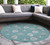 Antigua Shells Aqua Indoor/Outdoor Rug - 8 Ft. Round