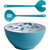 Aqua Reef Salad Bowl & Cutlery - 3 Pc. Set - OUT OF STOCK UNTIL 07/30/2024